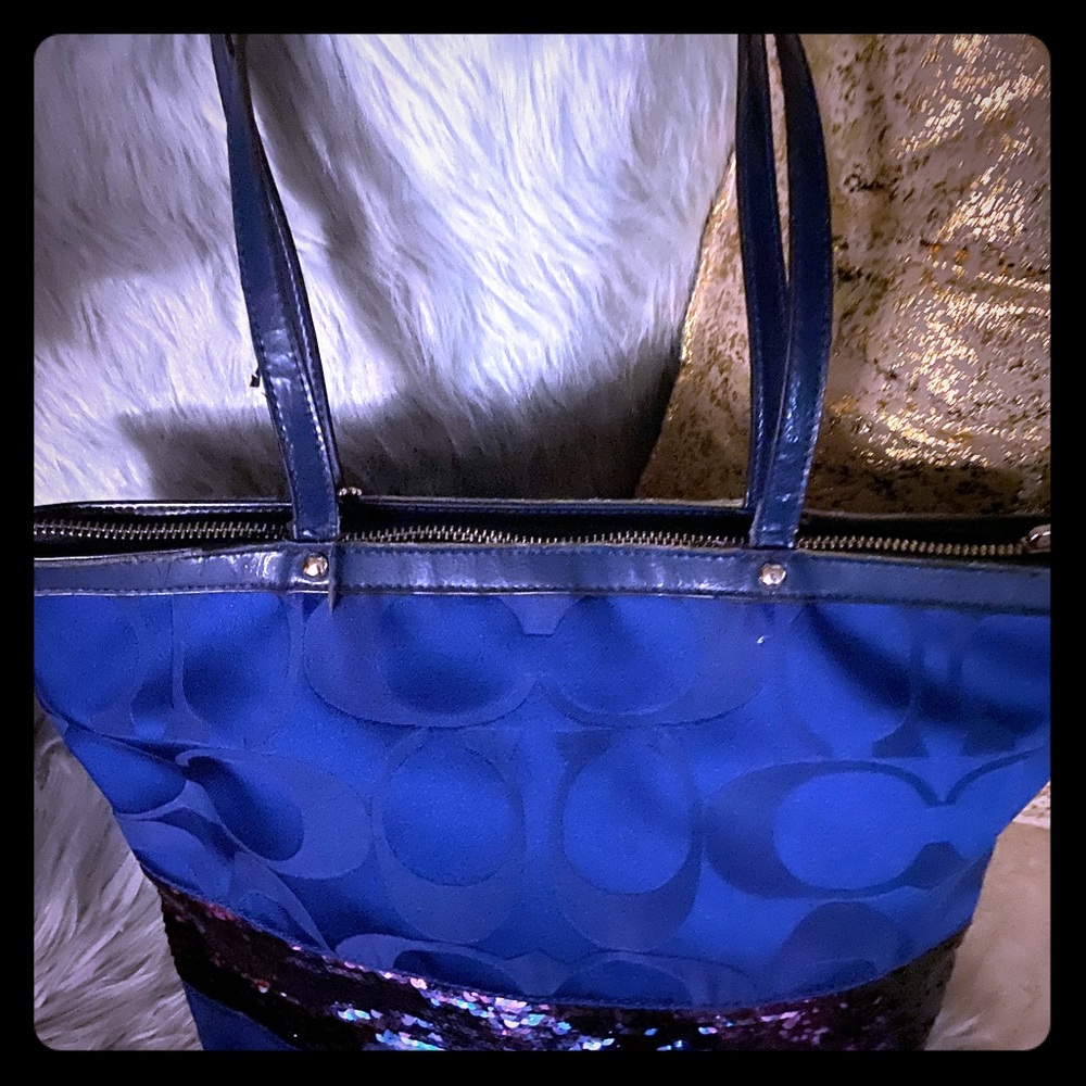 Beautiful blue coach bag